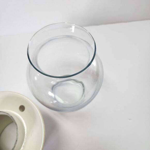 Home Interiors Candle Shade/Topper with Rooster and Glass Vase - Picture 5 of 6